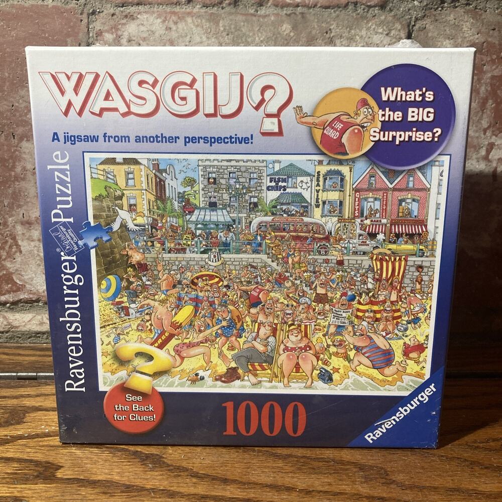 NIB Ravensburger #19083 High Tide 1000 Piece Mystery ~ WASGUI ~ Jigsaw Puzzle